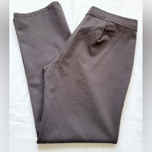Eileen Fisher Women's Pull On Comfy Business/Office Pants Stretch Rayon Brown M - Picture 8 of 16